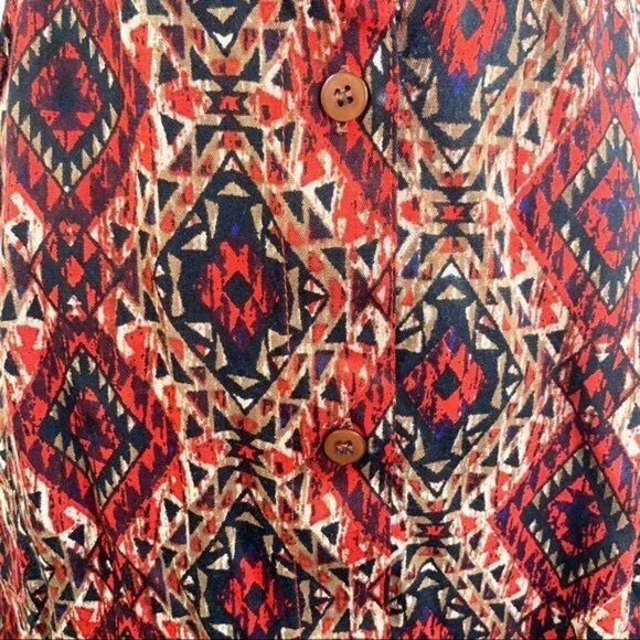 French Laundry Multicolored Button Up Midi Skirt Size 2X - Picture 4 of 9